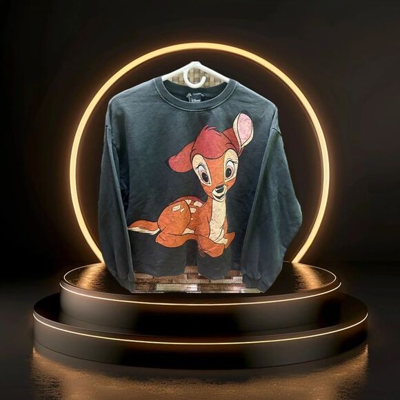 ZARA /Disney Bambi Sweatshirt Gray size S - Picture 1 of 10